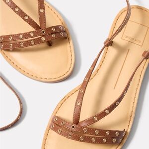 Brown Studded Women's Sandals